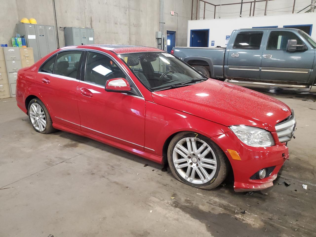 2009 Mercedes-Benz C-klasse VIN WDDGF81XX9R044772 Copart auction photo, front end / undercarriage damage thumbnail 4