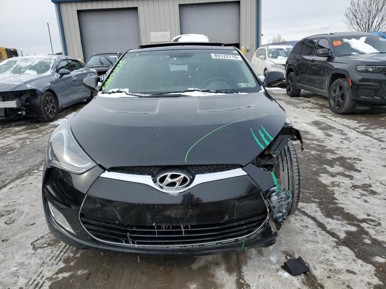 2012 Hyundai Veloster VIN KMHTC6AD8CU029764 Copart auction photo, front end / side damage thumbnail 5