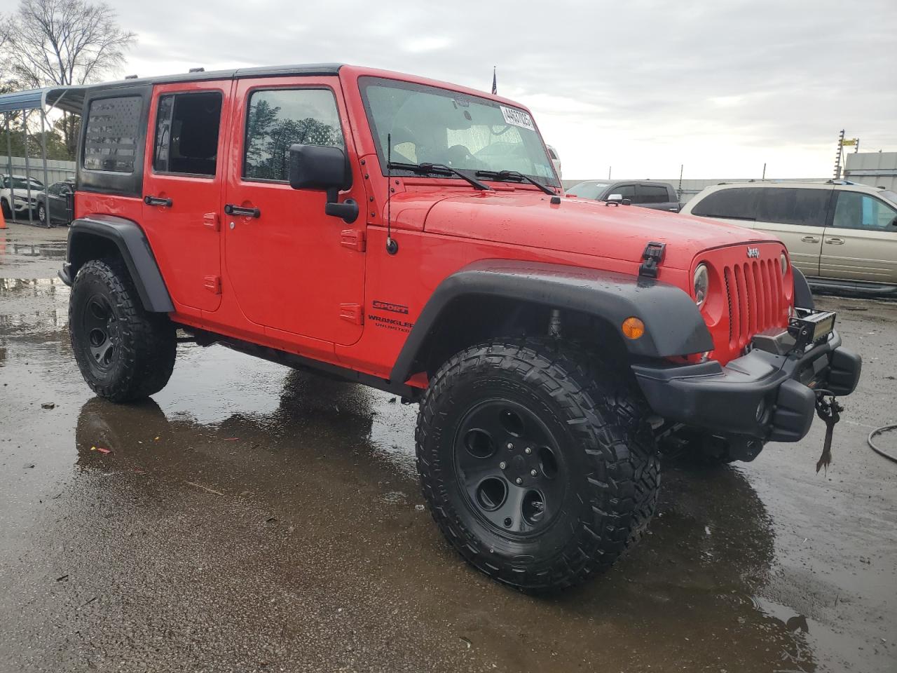 2015 Jeep Wrangler VIN 1C4BJWDG7FL544020 Copart auction photo, vandalism damage thumbnail 4