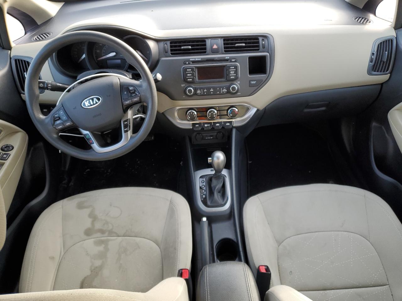 2012 KIA Rio VIN KNADN5A32C6066671 Copart auction photo, vandalism damage thumbnail 8