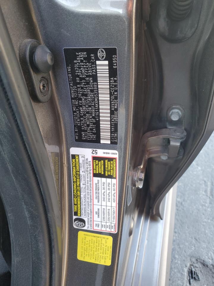 2021 Toyota Camry VIN 4T1G11AK6MU535989 Copart auction photo, front end damage thumbnail 12