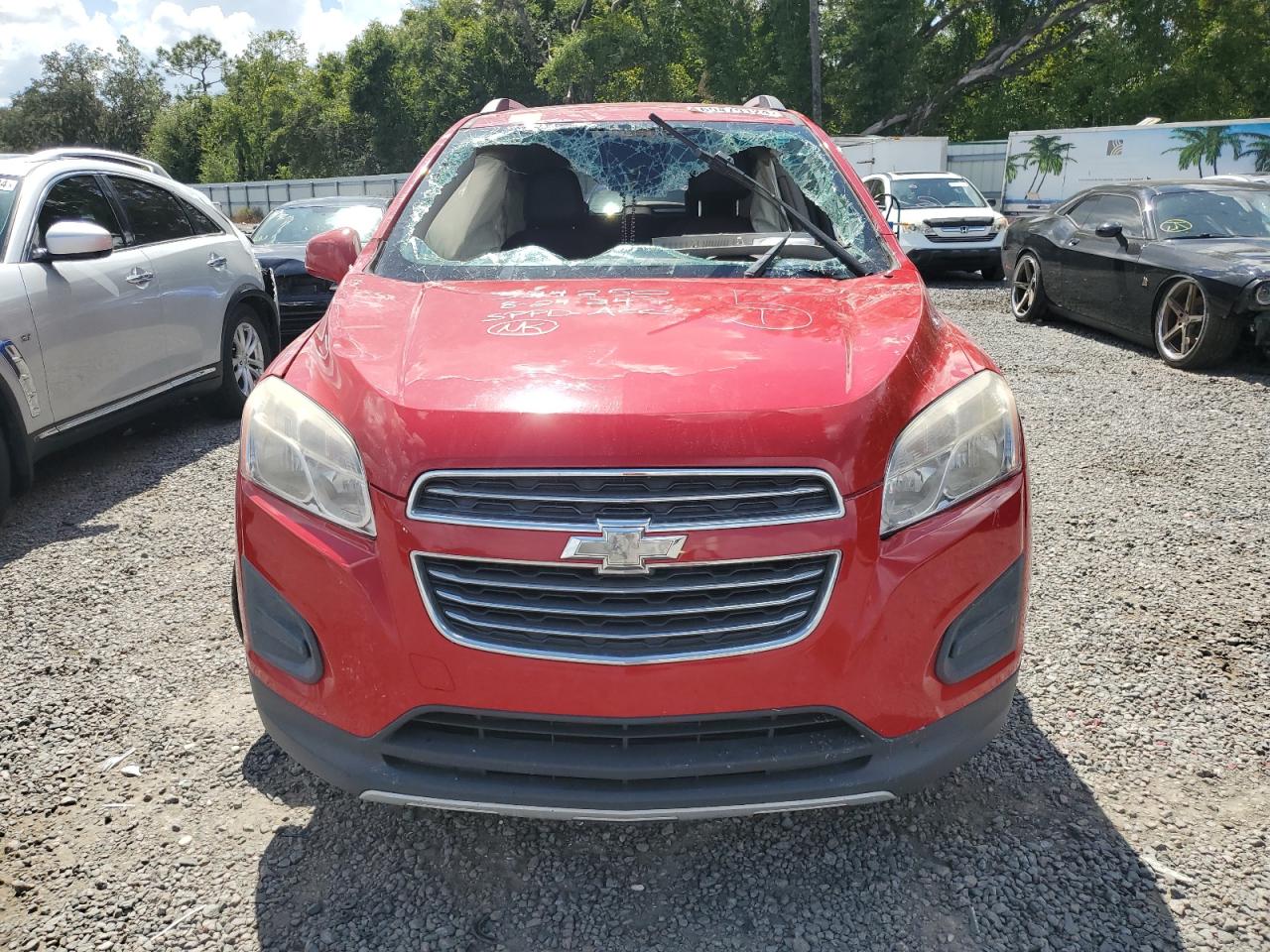 2015 Chevrolet Trax VIN KL7CJLSB6FB262660 Copart auction photo, front end / side damage thumbnail 5