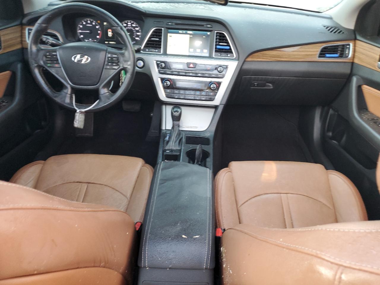 2015 Hyundai Sonata VIN 5NPE34AF9FH065903 Copart auction photo, top/roof damage thumbnail 8