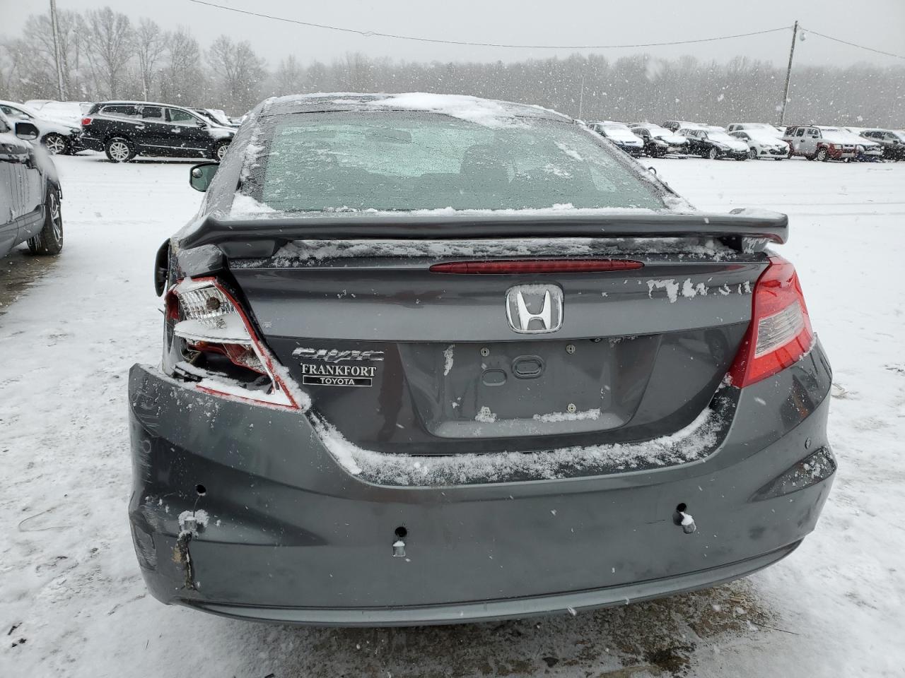 2013 Honda Civic VIN 2HGFG3B85DH507053 Copart auction photo, front end / rear end damage thumbnail 6