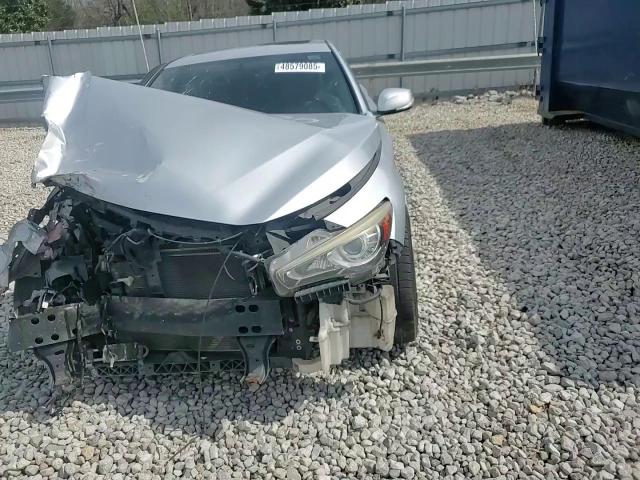 2015 Infiniti Q50 VIN JN1BV7AP7FM347456 Copart auction photo, front end / side damage thumbnail 10