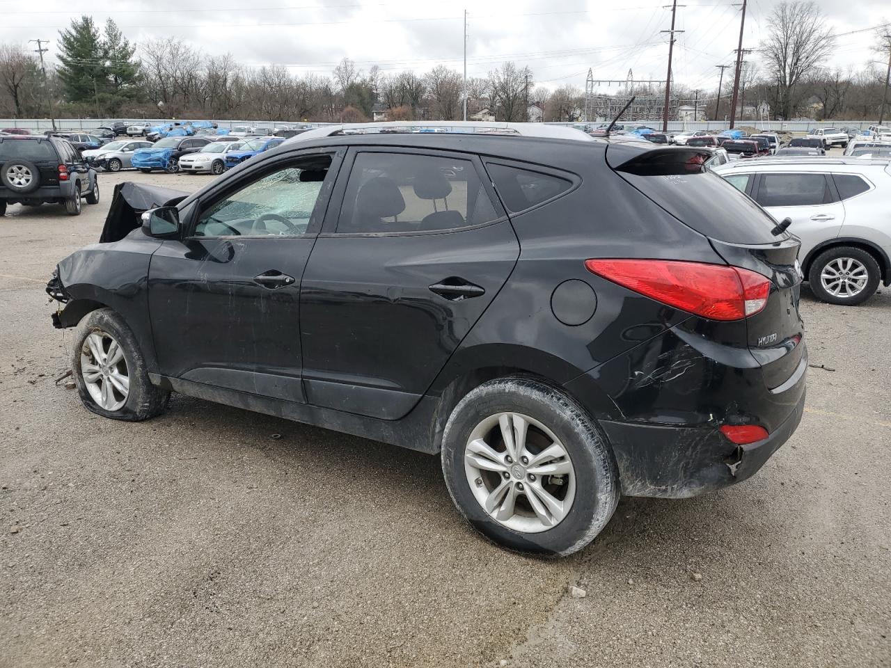 2013 Hyundai Tucson VIN KM8JUCAC6DU710498 Copart auction photo, all over damage thumbnail 2