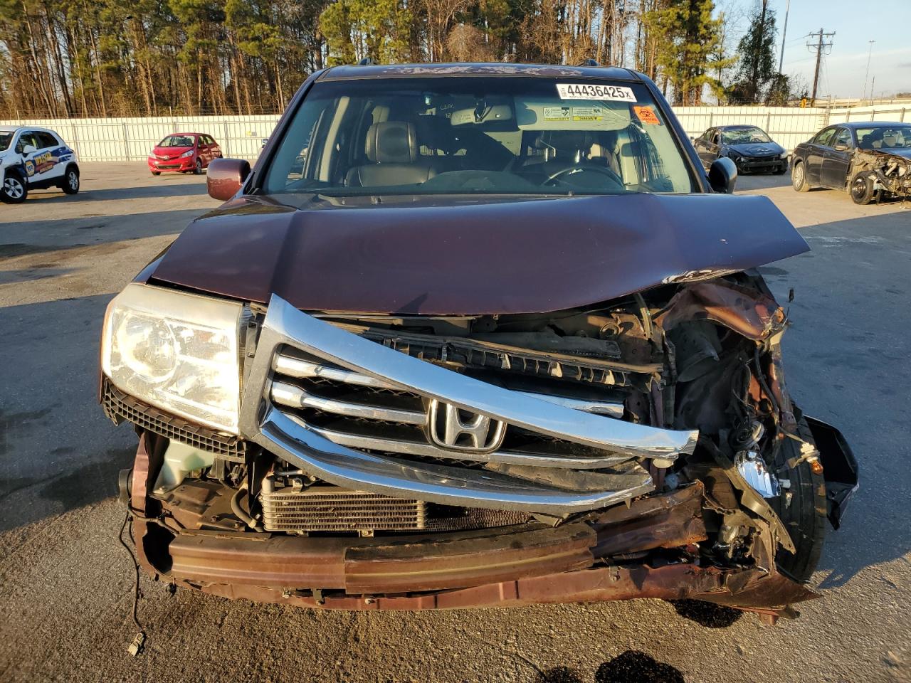 2013 Honda Pilot VIN 5FNYF4H91DB060727 Copart auction photo, front end / side damage thumbnail 5