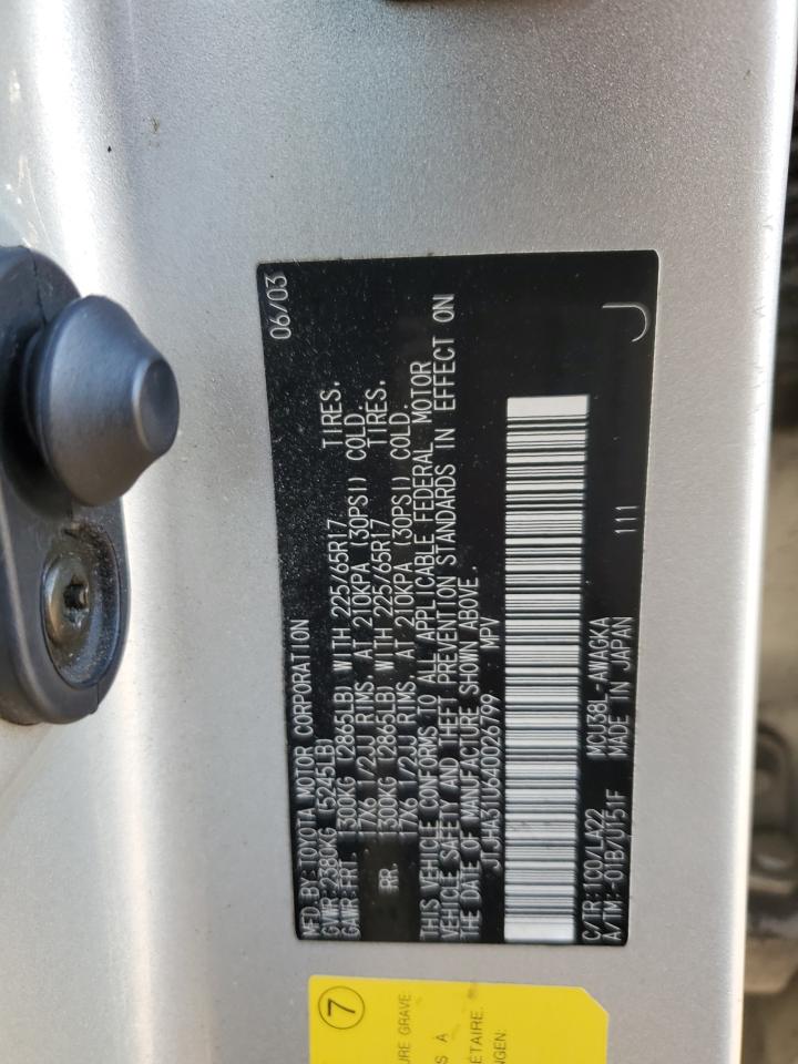 2004 Lexus RX VIN JTJHA31U640026799 Copart auction photo, front end damage thumbnail 13