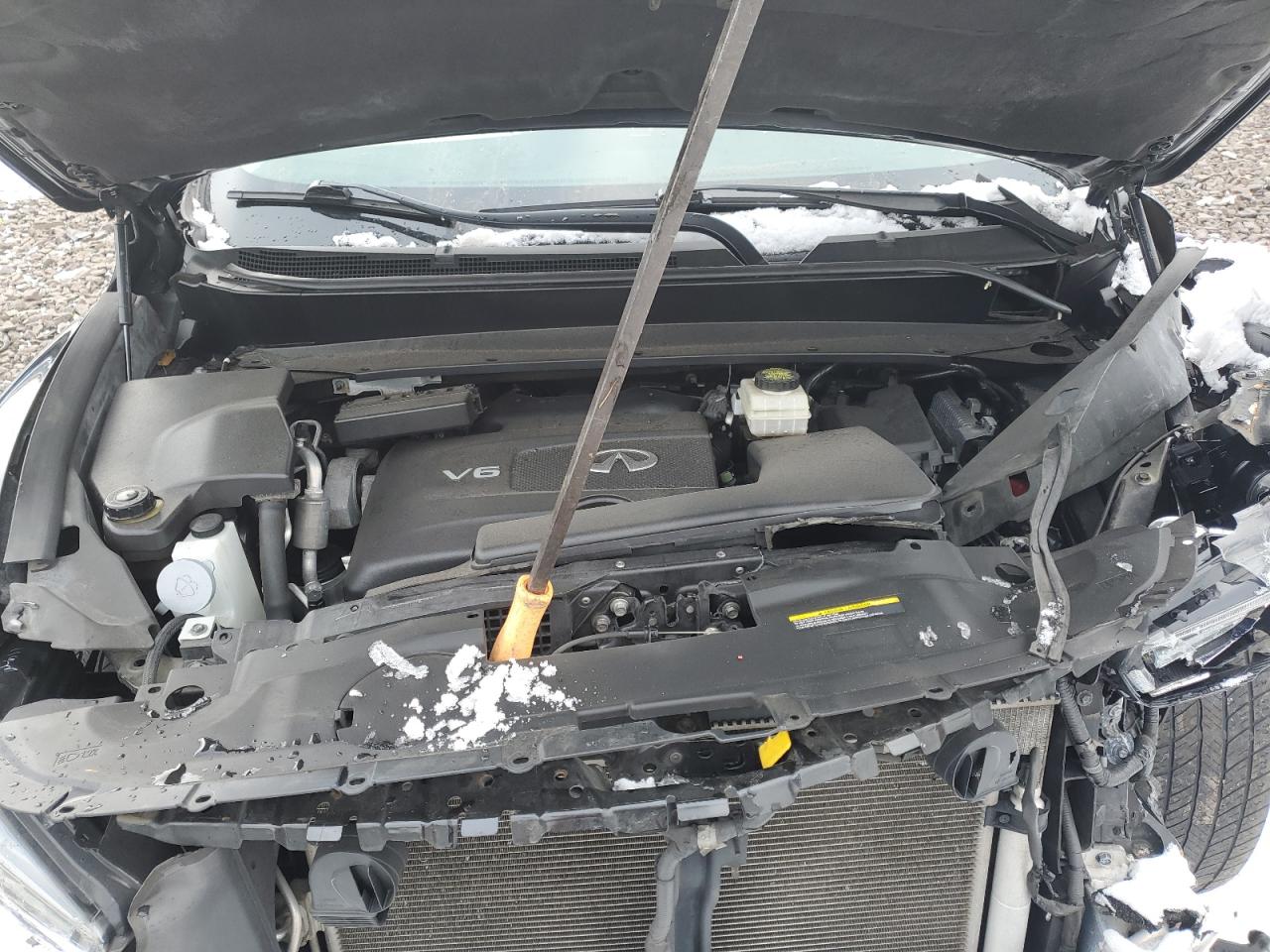 2017 Infiniti QX60 VIN 5N1DL0MM5HC523168 Copart auction photo, front end / side damage thumbnail 12
