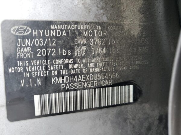 HYUNDAI ELANTRA SILVER - KMHDH4AEXDU564566