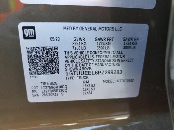 Gmc SIERRA 2023 - 1GTUUEEL6PZ289283