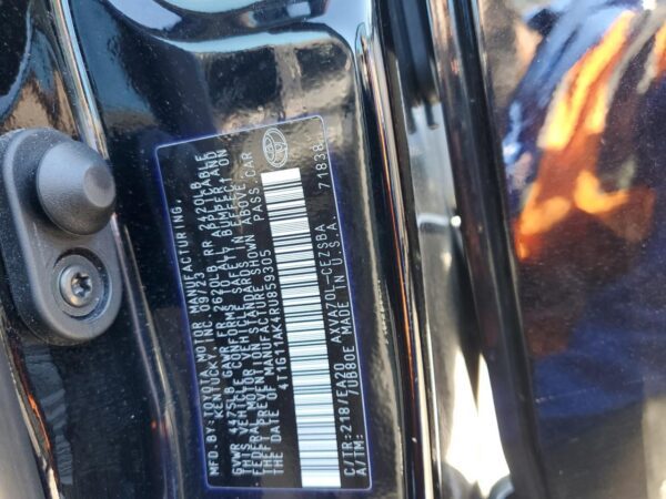 TOYOTA CAMRY BLACK - 4T1G11AK4RU859305