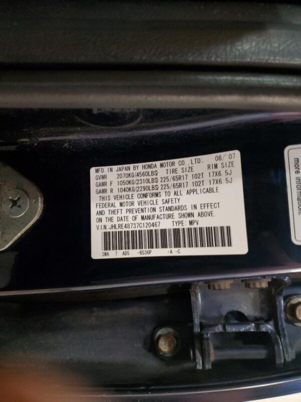 HONDA CRV BLUE - JHLRE48737C120467