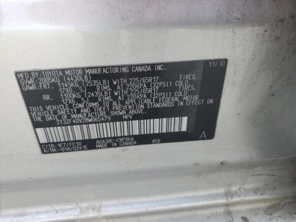 TOYOTA RAV4 SILVER - 2T3ZF4DV2BW065479
