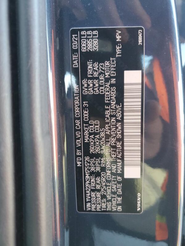 VOLVO XC90 BLUE - YV4A22PK9M1751726