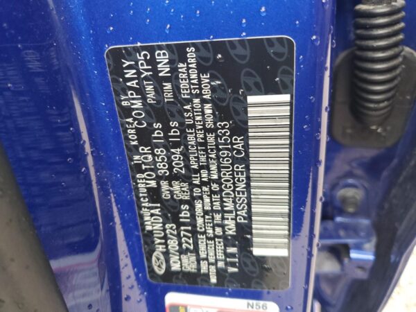 HYUNDAI ELANTRA BLUE - KMHLM4DG0RU691533