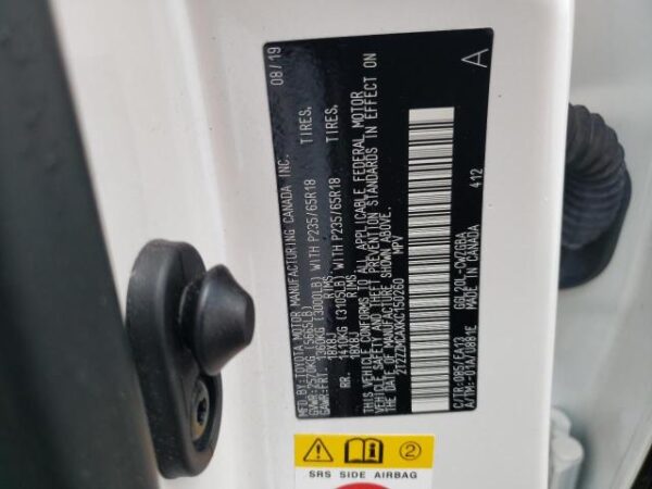 Lexus Rx 350 Base 2019 White- 2T2ZZMCAXKC150260