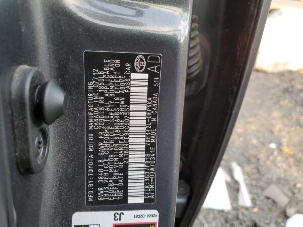 TOYOTA COROLLA GRAY - 2T1BU4EE9CC907557