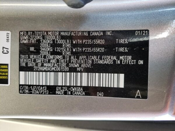 Lexus Rx 450H 2021 Charcoal 3.5L 6- 2T2HGMDA5MC061599