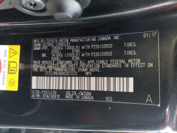 2017 Lexus RX350 Black - 2T2ZZMCA6HC051332