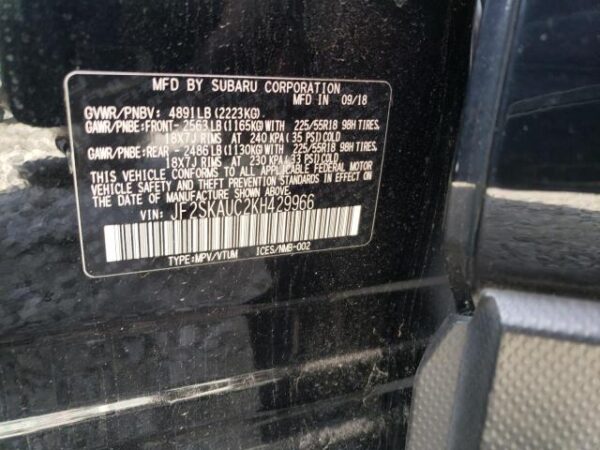 Subaru FORESTER 2019 - JF2SKAUC2KH429966