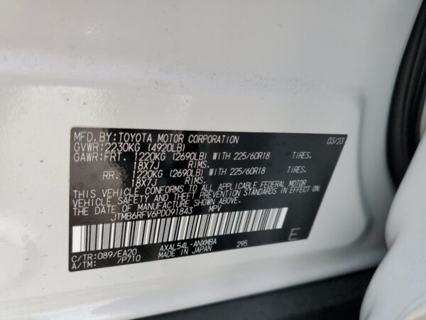 TOYOTA RAV4 WHITE - JTMB6RFV6PD091843