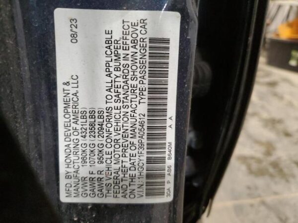Honda Accord 2023 - 1HGCY1F39PA054612