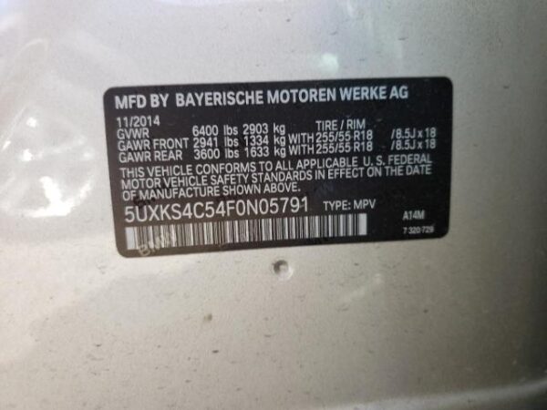 2015 BMW X535d xDrive Silver - 5UXKS4C54F0N05791