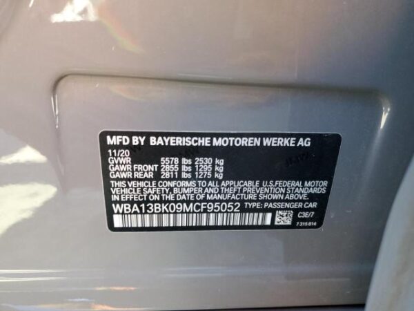 BMW M550XI 2021 Gray 4.4L — WBA13BK09MCF95052