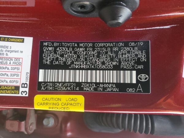 TOYOTA C-HR RED - JTNKHMBX1K1058033