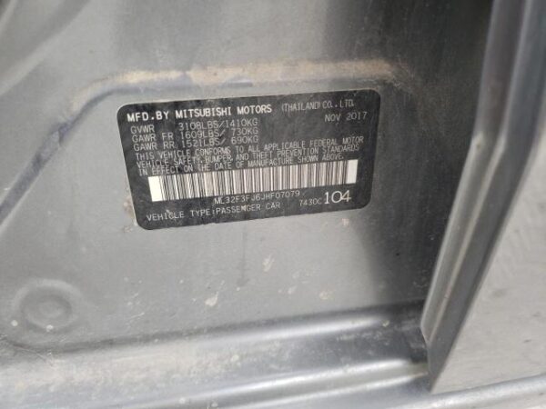 Mitsubishi MIRAGE 2018 - ML32F3FJ6JHF07079