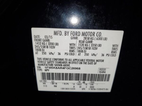FORD EXPLORER BLACK - 1FM5K8AR4FGC26968