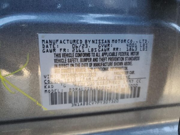 NISSAN SENTRA SILVER - 3N1AB8CV7PY307320