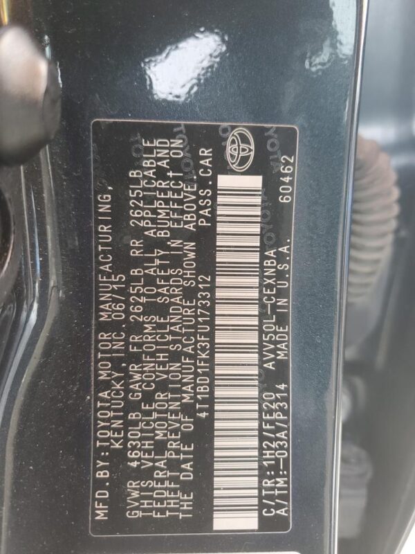 TOYOTA CAMRY BLACK - 4T1BD1FK3FU173312