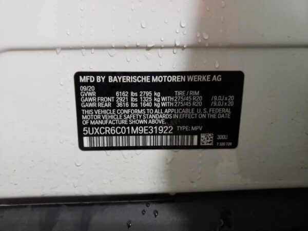 2021 BMW X540i xDrive White — 5UXCR6C01M9E31922