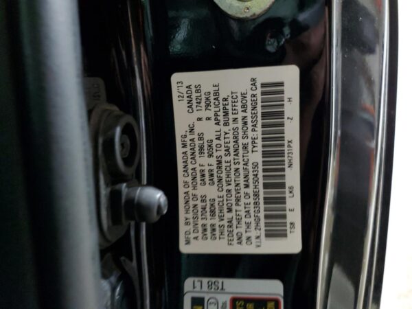 HONDA CIVIC BLACK - 2HGFG3B58EH504350