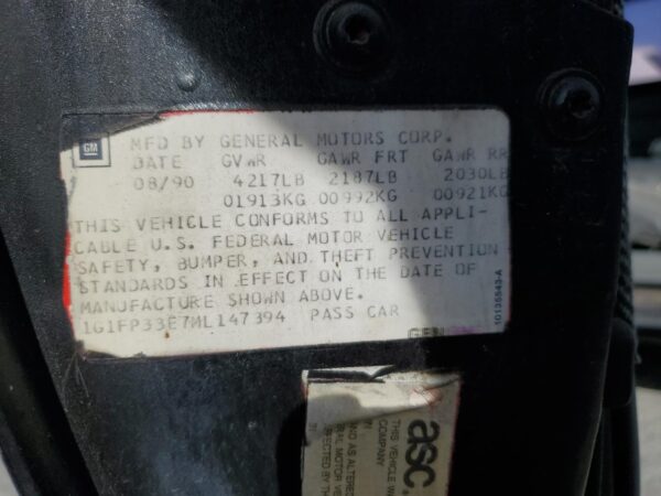 CHEVROLET CAMARO BLACK - 1G1FP33E7ML147394
