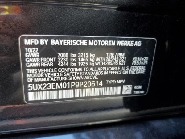BMW X7 xDrive40I 2023 Black - 5UX23EM01P9P20614