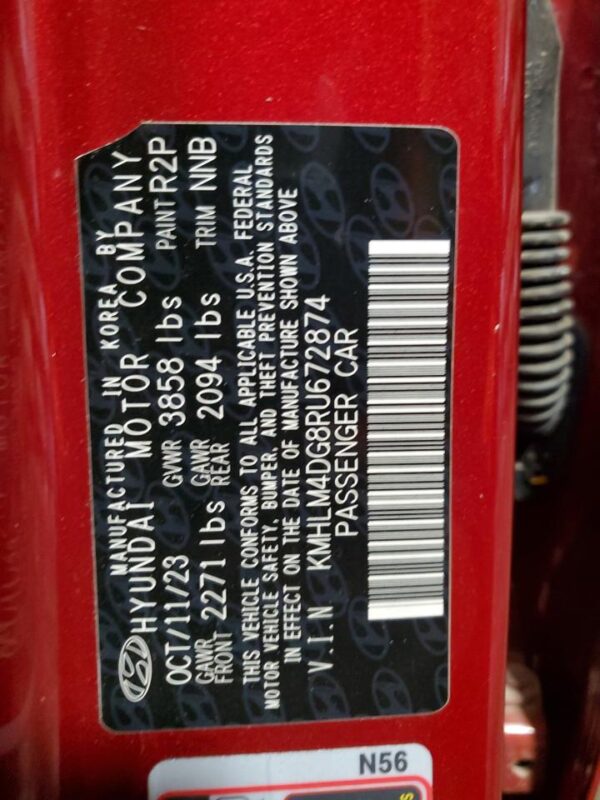 HYUNDAI ELANTRA RED - KMHLM4DG8RU672874