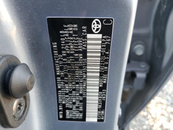 TOYOTA COROLLA GRAY - 5YFEPMAE2MP192150