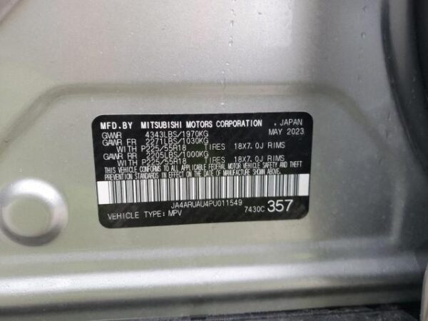 Mitsubishi OUTLANDER 2023 - JA4ARUAU4PU011549