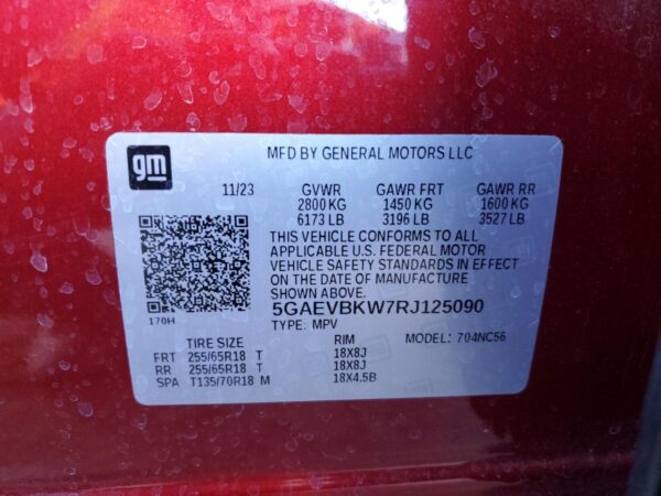 BUICK ENCLAVE RED - 5GAEVBKW7RJ125090