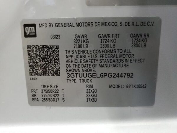 Gmc SIERRA 2023 - 3GTUUGEL6PG244792