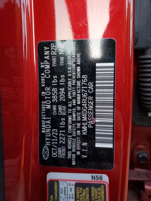 HYUNDAI ELANTRA RED - KMHLM4DG4RU671768