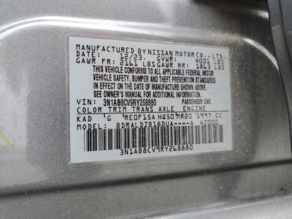NISSAN SENTRA GRAY - 3N1AB8CV9RY268880