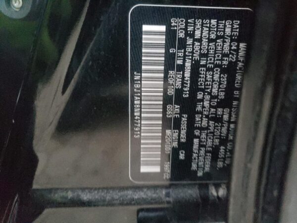 NISSAN ROGUE BLACK - JN1BJ1AW8NW477913