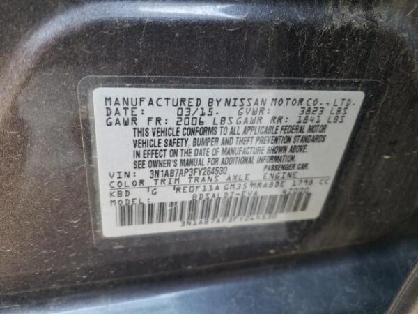 Nissan SENTRA 2015 - 3N1AB7AP3FY264530