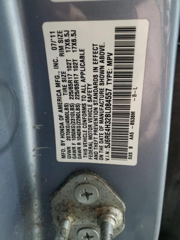 HONDA CRV BLUE - 5J6RE4H32BL084557