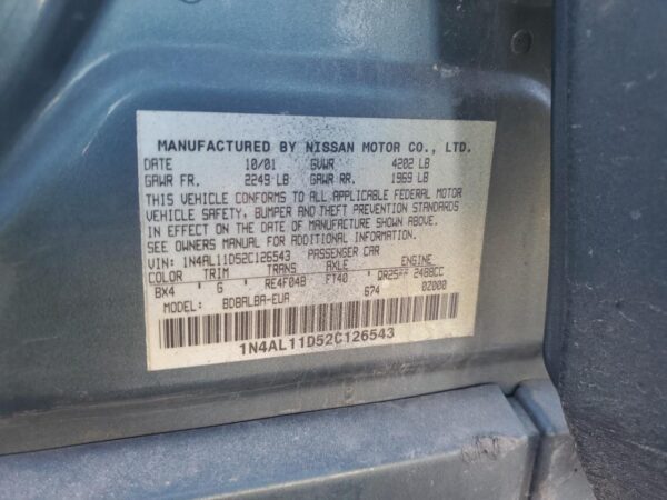 NISSAN ALTIMA GRAY - 1N4AL11D52C126543