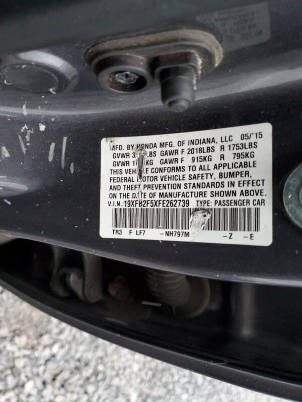 HONDA CIVIC GRAY - 19XFB2F5XFE262739